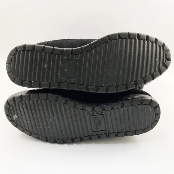 COACH Tatum Black Suede & Wool Foldover Signature Logo Mid-Calf Boots 8M - Picture 11 of 13